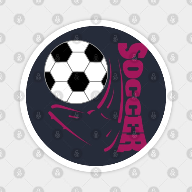 Soccer Foot - Purple Magnet by ulunkz